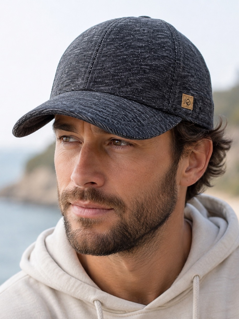 tentree Dark Heather Gray EcoStretch Baseball Cap Organic Cotton
